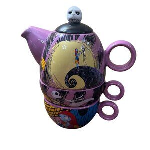 Nightmare Before Christmas Tea for Two Set – Jack & Sally Ceramic Teapot & Cups